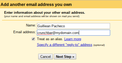 Add another email address you own in Gmail