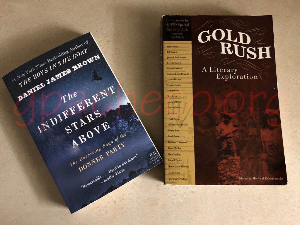 The books I purchased: The Indifferent Stars Above and Gold Rush: A Literary Exploration.