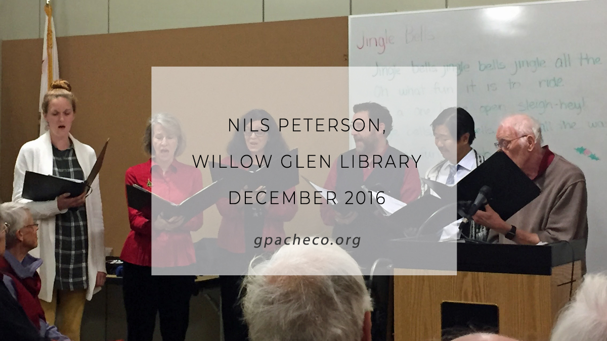 Nils Peterson at the Willow Glen Library, December 2016