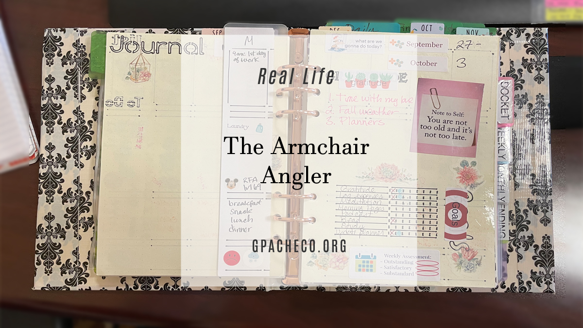 The Armchair Angler, or How I Made My Own Planner Cover